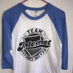 Team Internet Baseball T-Shirt - Tyler Oakley